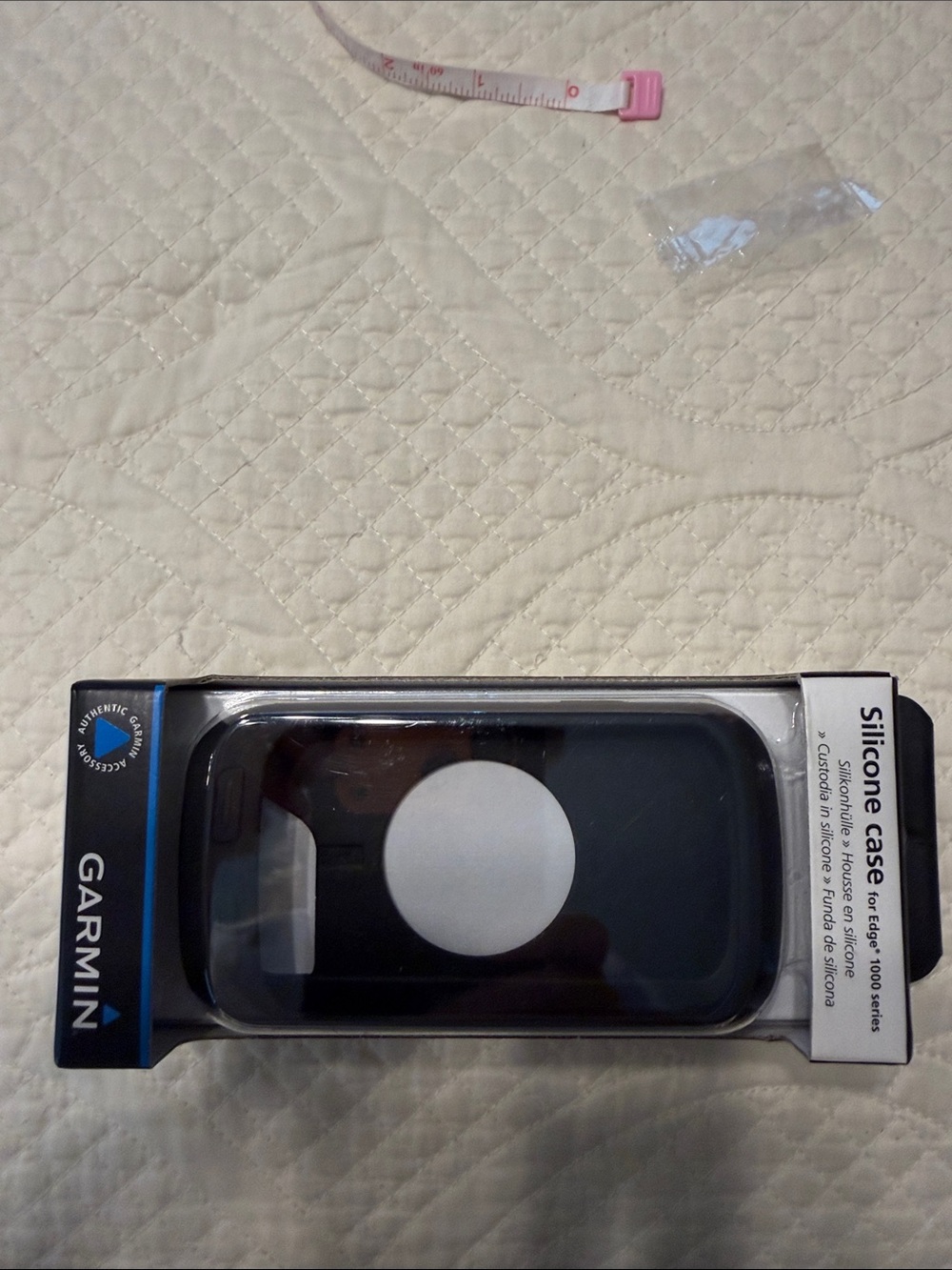 Garmin Black Silicone Case for Edge 1000 Series with White Circle Detail